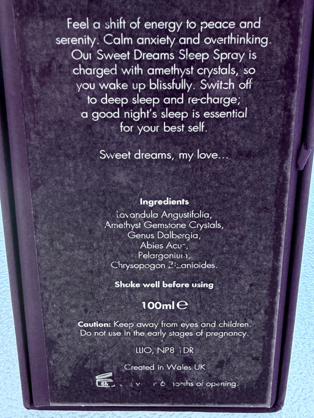 Sweet Dreams Amethyst Sleep Spray - White - Picture 4 of 4